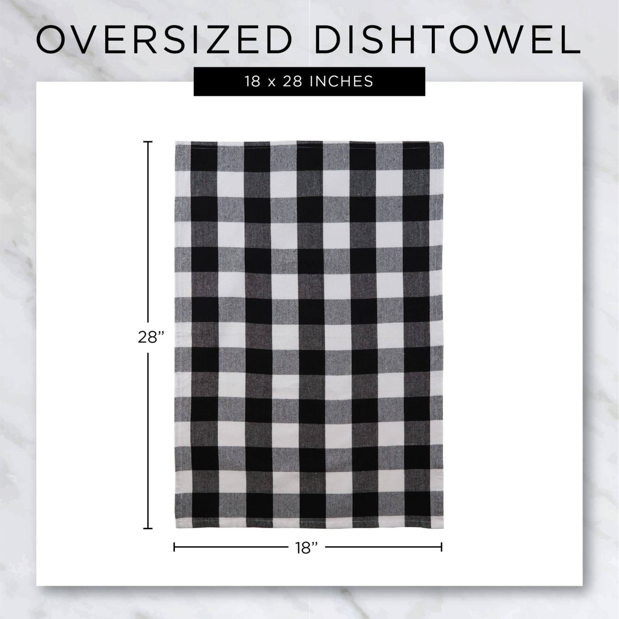 DII® Barn Red Chambray Terry Dishtowels, 3ct.